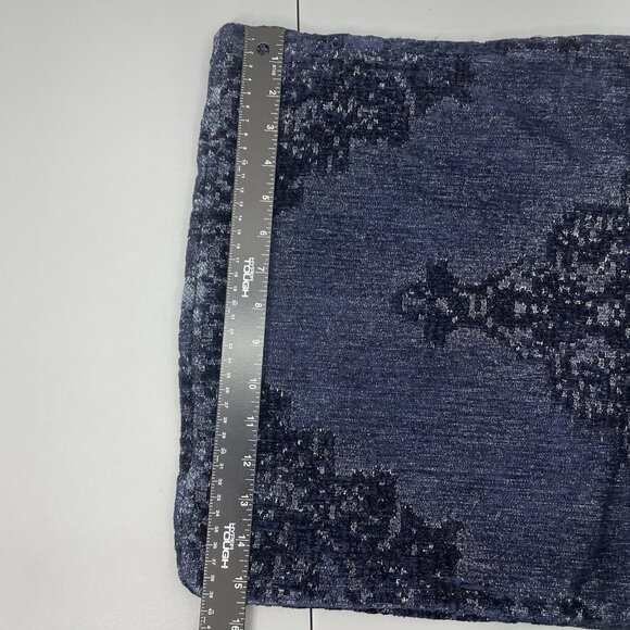 2 Pottery Barn Maddie Medallion Textured Lumbar Heavy Pillow Cover Blue Red - Picture 4 of 7